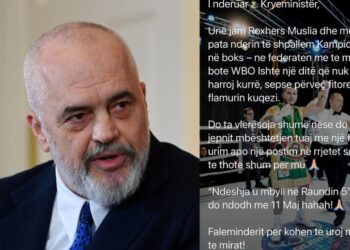 “Ndeshja u mbyll në raundin e 5, si në 11 Maj”/Rama poston mesazhin e kampionit shqiptar në boks: Të falenderoj