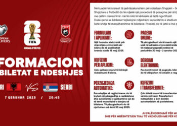 Botërori 2026/ Informacion për shitjen e biletave të ndeshjes Shqipëri – Serbi