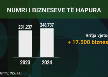 Sa është numri i bizneseve sipas qarqeve në vend?