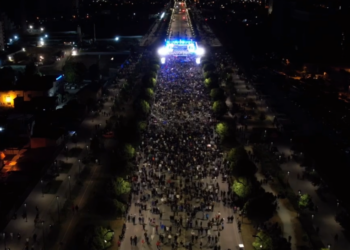 VIDEOLAJM/ Ja pjesëmarrja në mitingun e PD, pamje nga droni