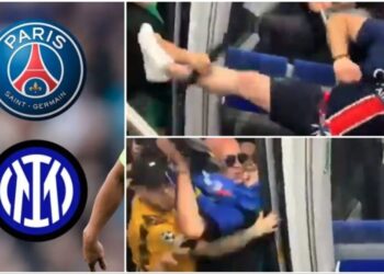 Tifozët e nisin ndeshjen më herët, sherr para finales PSG-Inter (Video)