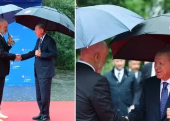 Prapaskena nga Samiti në Tiranë/ Atletet e bardha të Ramës tërheqin vëmendjen e Erdogan, komenti që i bëri (Video)