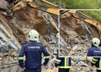Dy të rinjtë humbën jetën pas shembjes së masivit të dheut, pamje nga vendngjarja në Gramsh