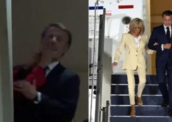 Nga shuplaka e një dite më parë, sot dorë për dore/ Çifti Macron në momentin kur mbërrin në Indonezi