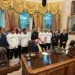 FOTO/ Takim surprizë në Shtëpinë e Bardhë, Donald Trump pret skuadrën e Juventus