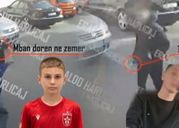 Vrasja e Martin Canit/ Publikohet momenti kur 14-vjeçari qëllohet me thikë, largohet duke vrapuar dhe mban dorën në plagë