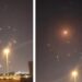 Publikohen pamjet/ Momenti kur raketat iraniane fluturojnë mbi Katar gjatë sulmit në bazën amerikane