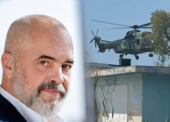 Kryeministri Rama mbërrin në Vlorë me helikopter ushtarak