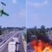 Avioni humb kontrollin në ajër, shpërthen në flakë në një autostradë në Itali. 2 persona të vdekur (VIDEO)