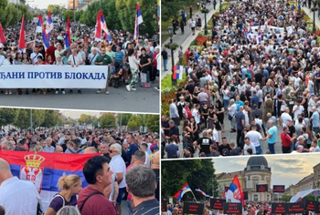 Tensione në Serbi, mbështetësit e Vuçiçit mbushin rrugët kundër protestuesve