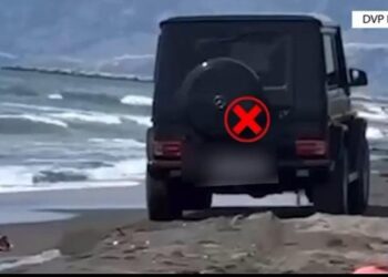 VIDEO / Qarkulloi me ‘G-Class’ në breg të detit në Lezhë, gjobitet me 500 mijë lekë 23-vjeçari