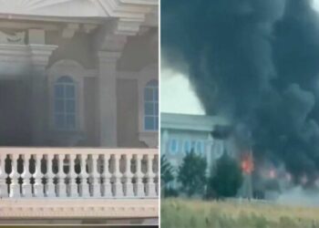 VIDEO / Zjarr me përmasa të mëdha në Lezhë, flakët përfshijnë dhe një lokal dasmash