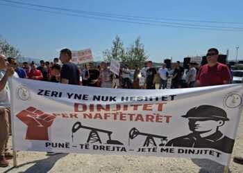 Naftëtarët e Bankers Petroleum në protestë: Nuk punojmë pa marrëveshje të re