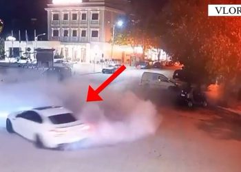 Drift me “BMW” në mes të Vlorës, policia i heq patentën dhe i sekuestron automjetin 22-vjeçarit (VIDEO)  