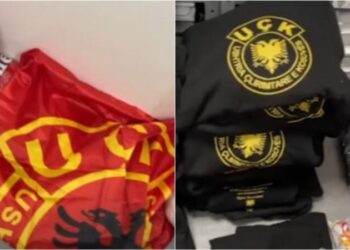 Me flamuj e bluza, dyshoheshin të përdoreshin për ndeshjen Serbi-Shqipëri/ Arrestohet nga policia serbe shqiptari