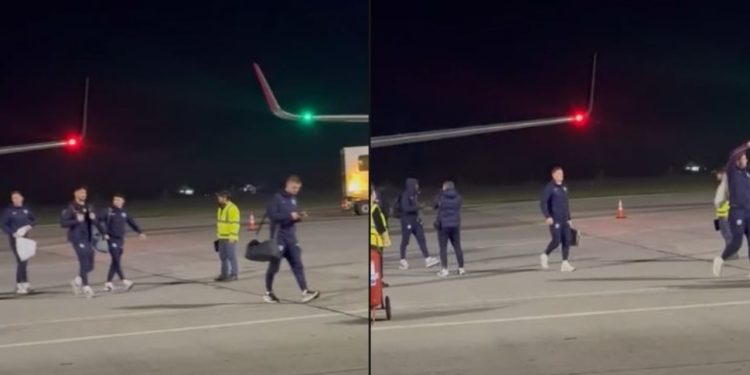 VIDEO-Skuadra angleze mbërrin në Tiranë, gati për duelin e fundit me Shqipërinë