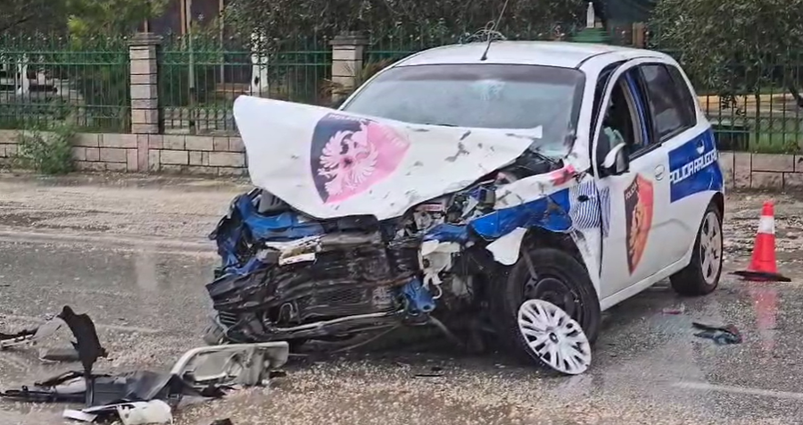 Makina e policisë përplaset me  Benz in  në Fier  mbeten të plagosur dy efektivë policie