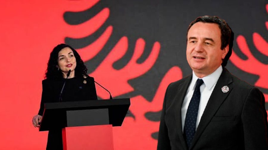  Dy shtete  një komb  dy flamuj  një zemër   Osmani dhe Kurti urojnë Pavarësinë