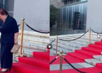 VIDEO/ Kreu homazhe për ish-kryeministrin Fatos Nano, qytetarja largohet e përlotur