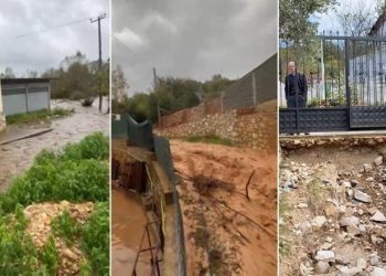 Situatë kaotike në Borizanë/ Uji i përroit përmbyt zonën, banorët i vënë fajin gurores: I kanë bllokuar rrjedhën, na rrezikohet jeta