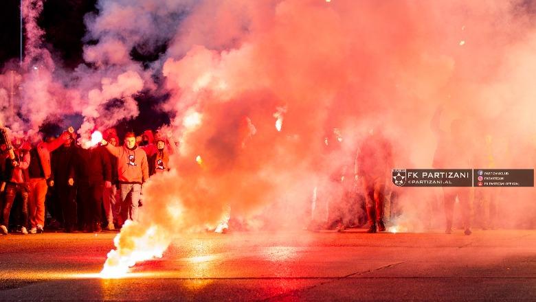 Tifozët e Partizanit  djegin  kryeqytetin para derbit me Tiranën  FOTOT 