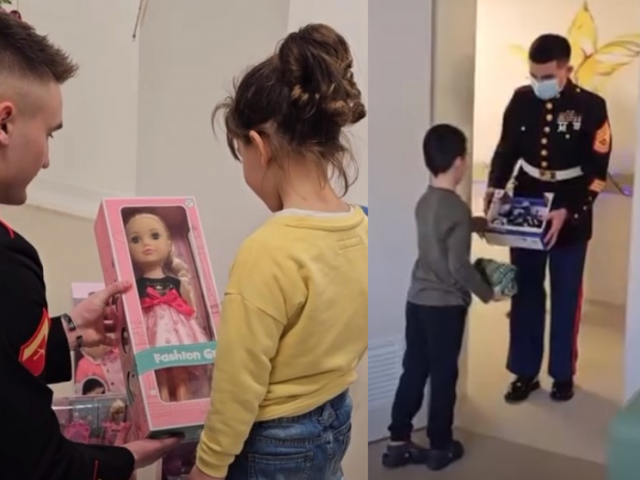 Festat e fundvitit  Marinsat e SHBA dhurojnë lodra për fëmijët e shtruar në Pedriatrinë e QSUNT