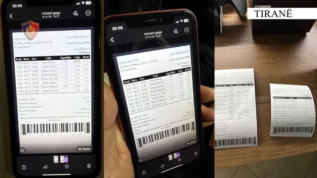 Kthyen lokalet në ambient të lojërave të fatit  tre të arrestuar  nën hetim edhe  