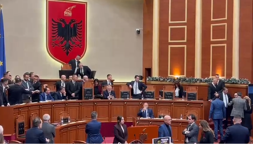 FOTOLAJM  Berisha kopjon Pilinçin  shpall qeverinë  Balliu e Noka te karriget e ministrave 