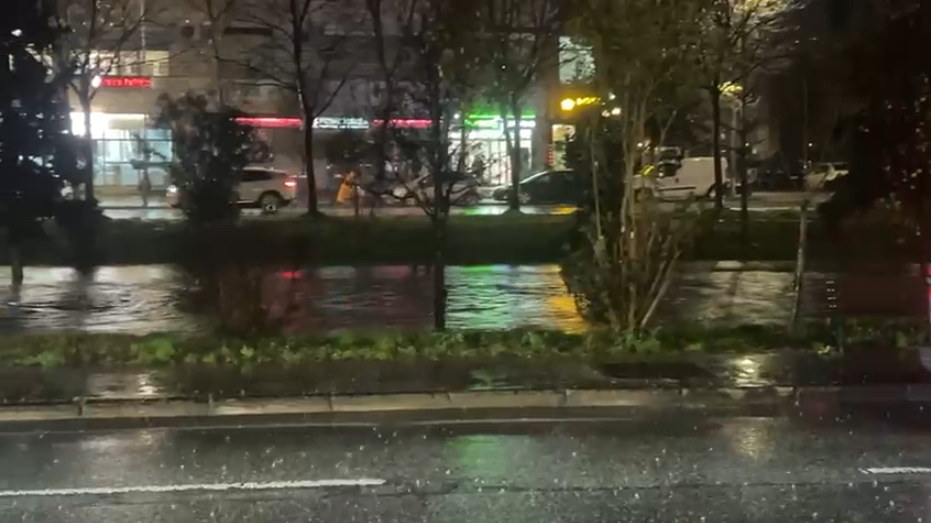 Reshjet intensive  Lana  ngjitet  te lulishtja  rrezikon të dalë në rrugë