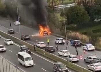 VIDEO-Digjet një makinë në Unazë të Madhe, paralizohet trafiku