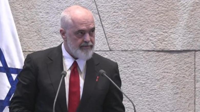  Hamasi të çarmatoset   Rama në parlamentin izraelit  Tunelet e torturës në Gaza  të ruhen si dëshmi paqeje