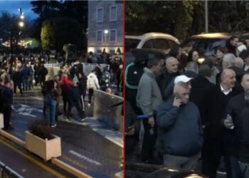 Nis zyrtarisht protesta e PD para Kryeministrisë! Berisha del nga selia dhe zbret në shesh