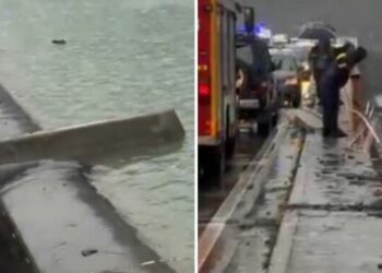 Shkodër/ Makina ra në lumë nga ura e Spatharit – Shpëtojnë mrekullisht 3 personat që ndodheshin në mjet