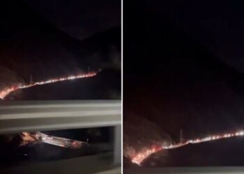 Ishte bllokuar nga trajlerat e ngecur në kthesë, hapet një korsi e rrugës alternative Moglicë-Lozhan