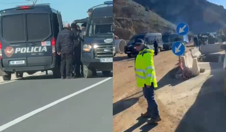 Tensione në Rrjoll  Banorët u dalin para fadromave dhe nuk lejojnë punimet  gjashtë të shoqëruar  mes tyre një grua