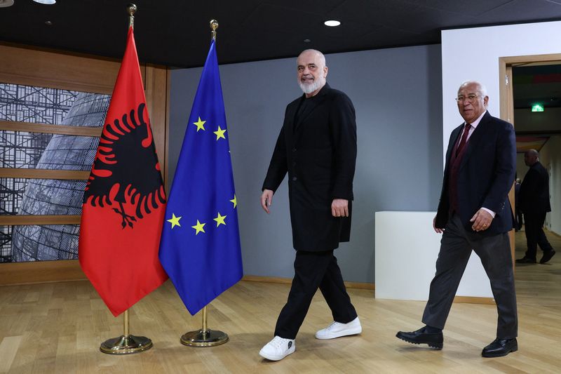 FOTO/ Rama në Bruksel, takohet me presidentin e Këshillit Europian Antonio Costa