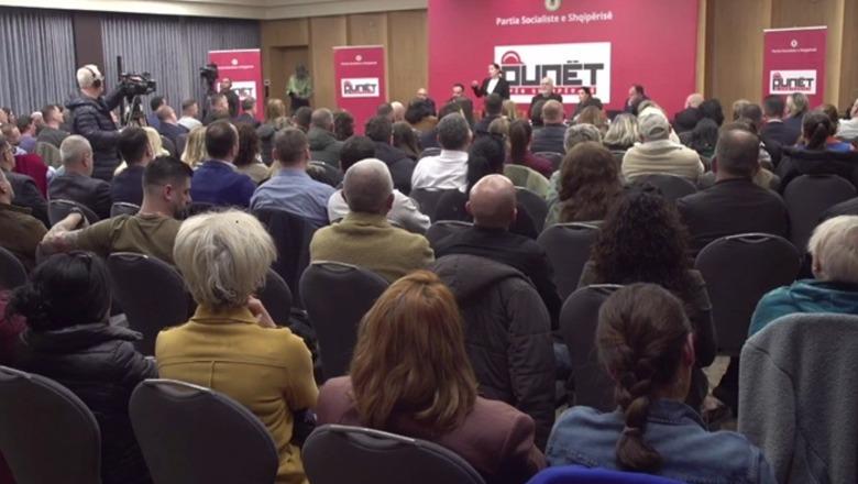 Asambleja e PS në njësinë nr  7 në Tiranë  i pranishëm edhe Rama  Manastirliu njofton drejtuesit e 3 blloqeve