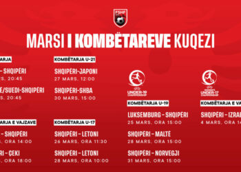 Muaji kuqezi! Sfida historike për ekipet kombëtare, kalendari i ndeshjeve