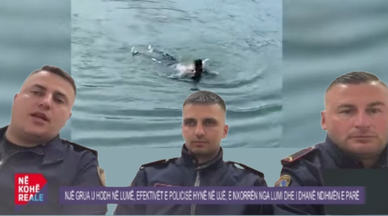 Tentoi të mbytej në Bunë  flasin policët që shpëtuan 59 vjeçaren  efektivi  U hodha menjëherë në ujë