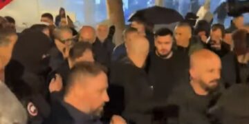 Sali Berisha ndihet keq nga gazi lotsjellës në protestë, rrethohet nga truprojat dhe shkon poshtë banesës