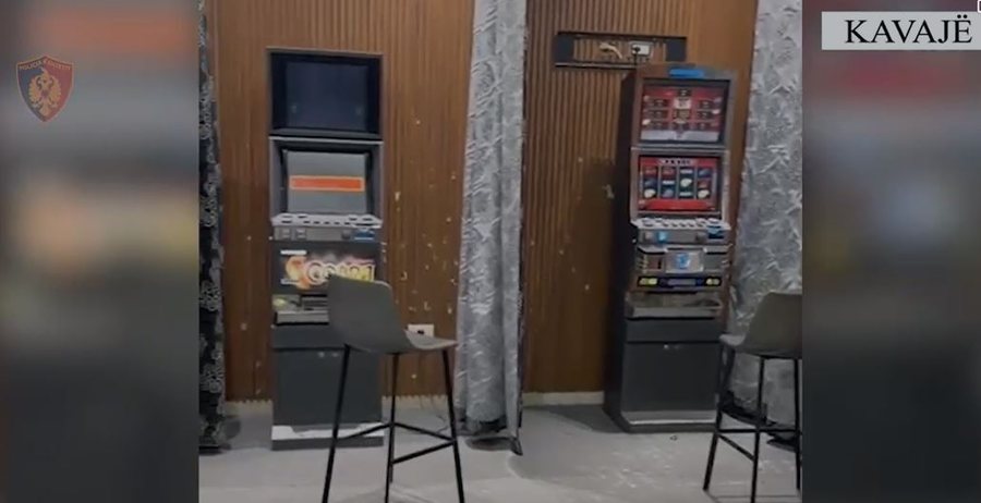 Aksion në Kavajë  Sekuestrohen 16 makina lojërash fati  dy të rinj në kërkim