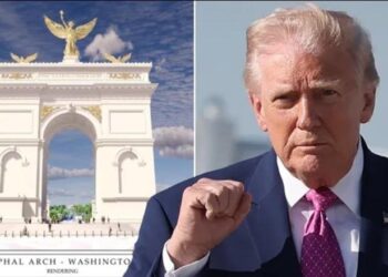 76 metra i lartë dhe me statuja të arta, zbulohet projekti i Harkut të Triumfit të presidentit Trump