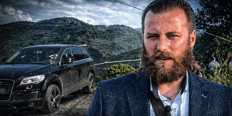 Viktima Kreshnik Mujeci dhe automjeti i tij pas atentatit