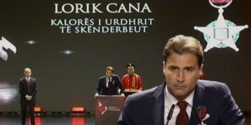 Lorik Cana dekorohet me titullin “Kalorës i urdhrit të Skënderbeut”