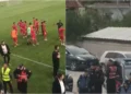 VIDEO/ Kaos në futbollin shqiptar! Bruno Telushi përplaset me policinë, arrestohet gjatë dhunës në ndeshje