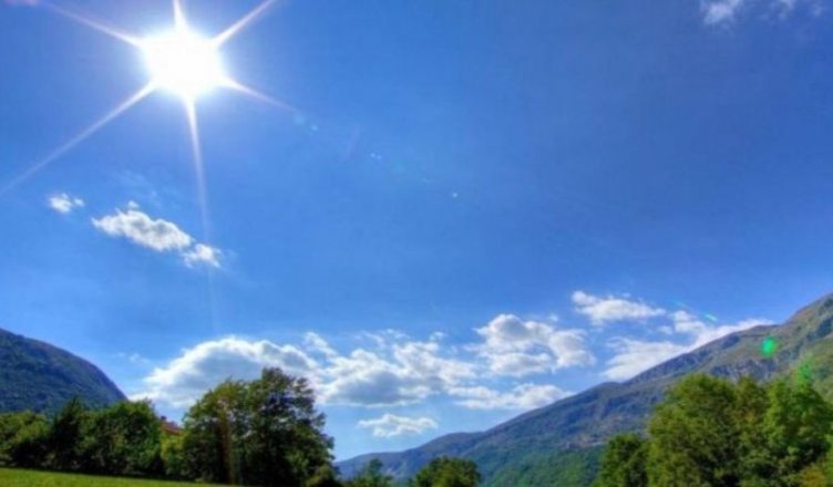 Dita e sotme me diell në të gjithë territorin  temperaturat deri në 25°C