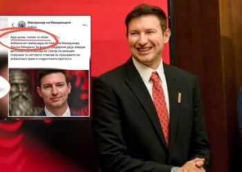 Faqja nacionaliste maqedonase shpërthen ndaj ambasadorit Meidani: Shko në shtëpi! Të q* fisin!