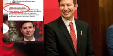 Faqja nacionaliste maqedonase shpërthen ndaj ambasadorit Meidani: Shko në shtëpi! Të q* fisin!