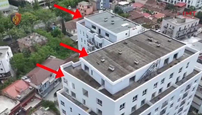 Tre kate pallati të ndërtuara pa leje  Policia dhe IMT konfiskojnë objektin e banimit në Tiranë