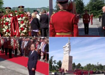 VIDEO / Sot 5 Maji, Rama dhe Begaj vendosin kurora me lule te “Nënë Shqipëri”: Dëshmorët a Atdheut, të paharrueshëm